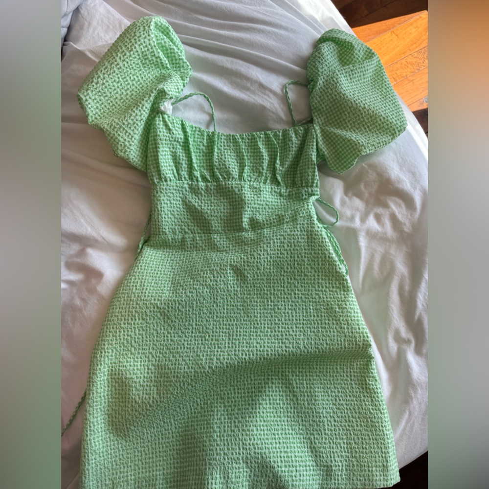 Zara: Green mini dress